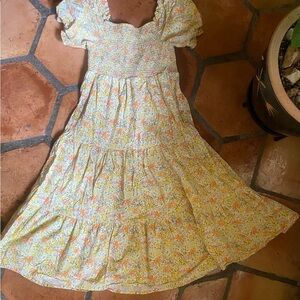 Floral Maxi Dress with Puff Sleeves